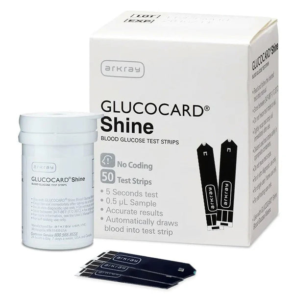 GLUCOCARD SHINE BLDGLUC TEST STRIPS 50CT