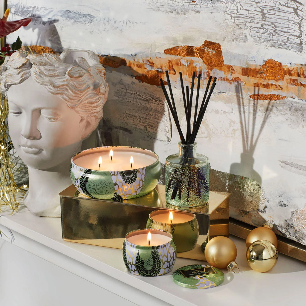 VOLUSPA - White Cypress 3 Wick Candle 12 oz