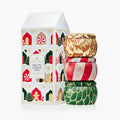 Voluspa Holiday Mini Tin Trio (Crushed Candy Cane, Noble Fir Garland, Gingerbread Chalet)