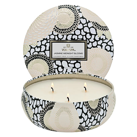 VOLUSPA - Jasmine Midnight Blooms 3 Wick Candle 12 oz