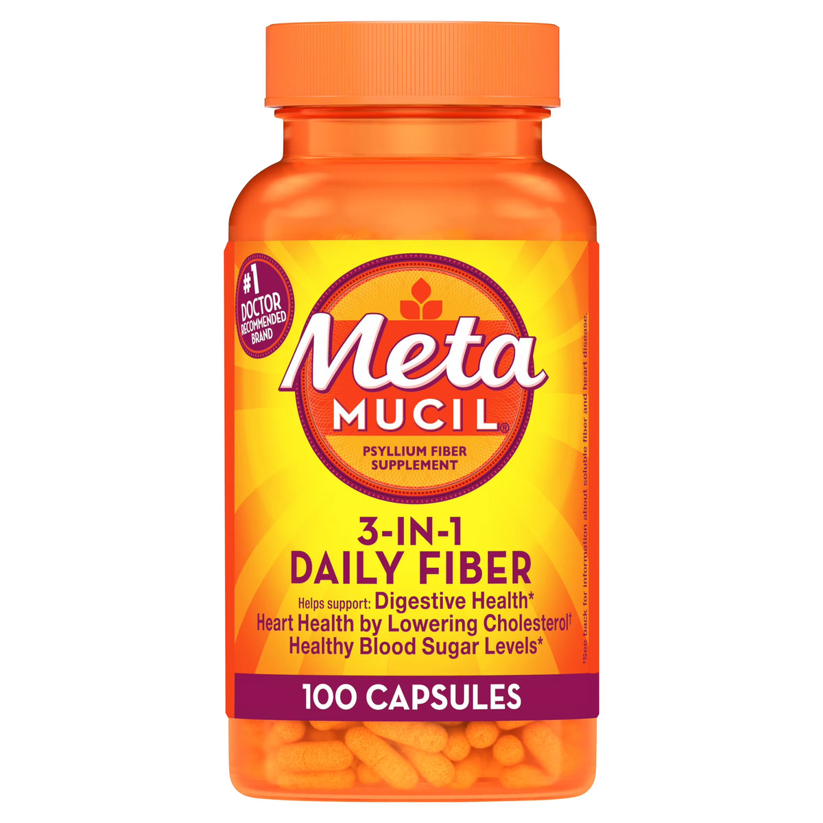 METAMUCIL DIGESTIVE HEALTH CAPSULE 100CT