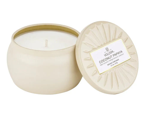 VOLUSPA - Coconut Papaya Mini Tin Candle 4oz