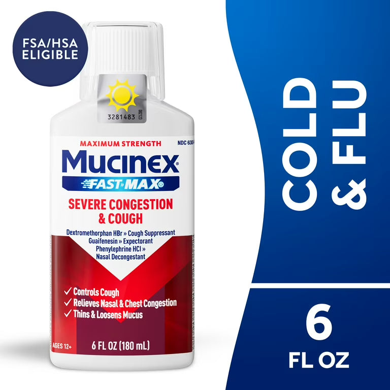 MUCINEX FAST MAX SEVERE COUGH CONGES 6OZ