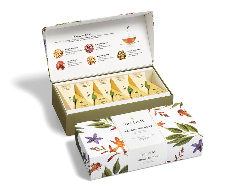 Tea Forté Petite Presentation Box, Herbal Retreat, 10 Infusers