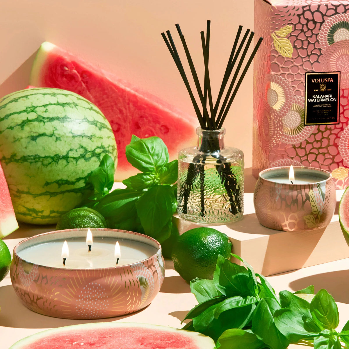 VALOUSPA - Kalahari Watermelon Mini Tin Candle 4 oz