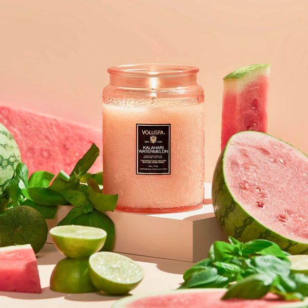 VOLUSPA - Kalahari Watermelon Glass Candle 18 oz