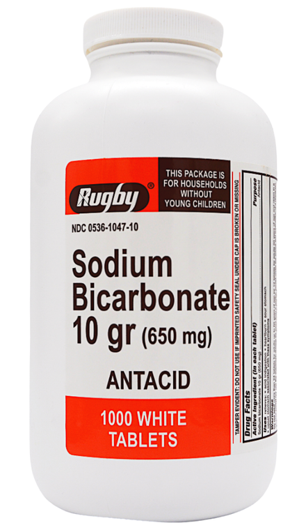 SODIUM BICARB 10 GR TAB 1000 RUGBY