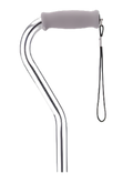 CANE CURVED HANDLE SILVER 1040SI NOVA