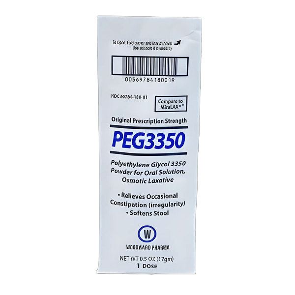 POLYETHELENE GLYCOL 3350 17 GM PWD 14 UD