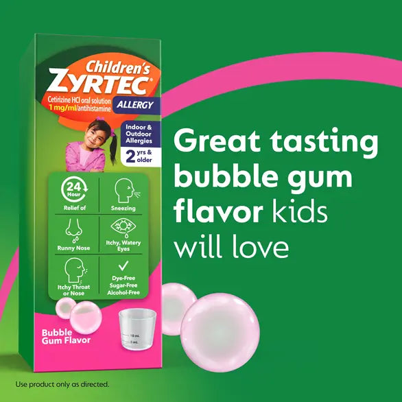 ZYRTEC CHILD ALLERGY BUBBLEGUM SOL 4OZ