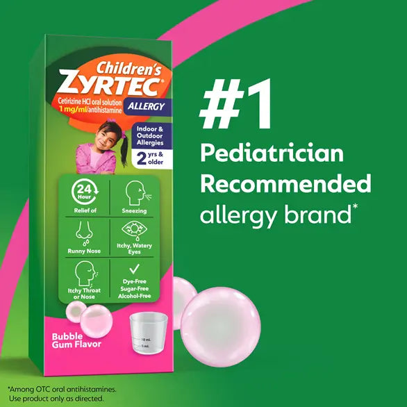ZYRTEC CHILD ALLERGY BUBBLEGUM SOL 4OZ