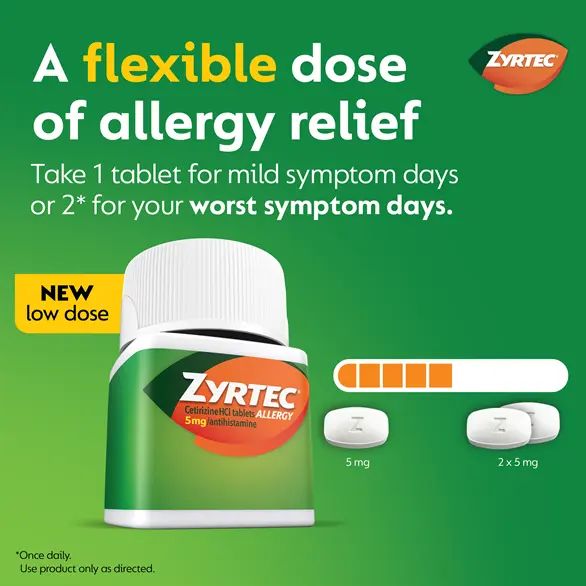 ZYRTEC ALLERGY 5 MG TAB 15
