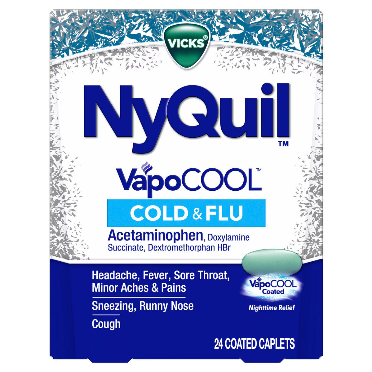 NYQUIL VAPOCOOL COLD+FLU CPL 24CT