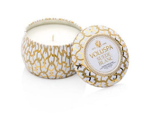 VOLUSPA - Suede Blanc Mini Tin  4 oz Candle