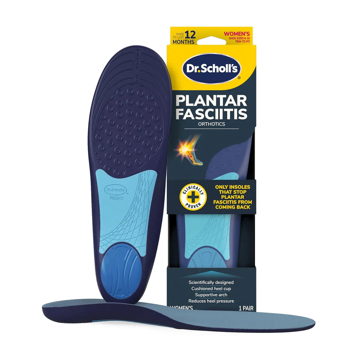 DR SCHOLLS ORTHTC PLNTR FASC WMN INS 1PR
