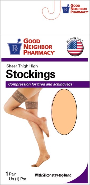 GNP STOCKING THIGH LACE 15-20MMHG BGE XL
