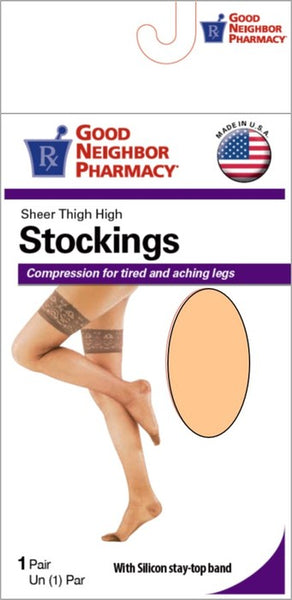 GNP STOCKING THIGH LACE 15-20MMHG BGE MD