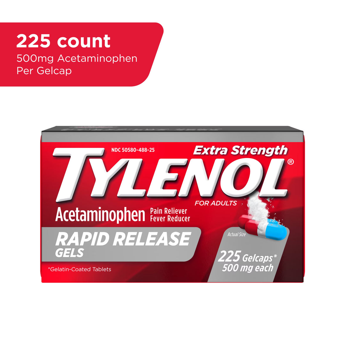 TYLENOL EXTRA STR RAPID RELEAS GCP 225CT