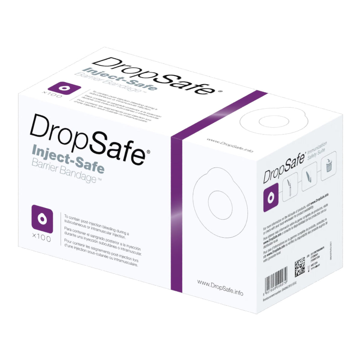 DROPSAFE INJECT-SAFE BARRIER BDG 100CT