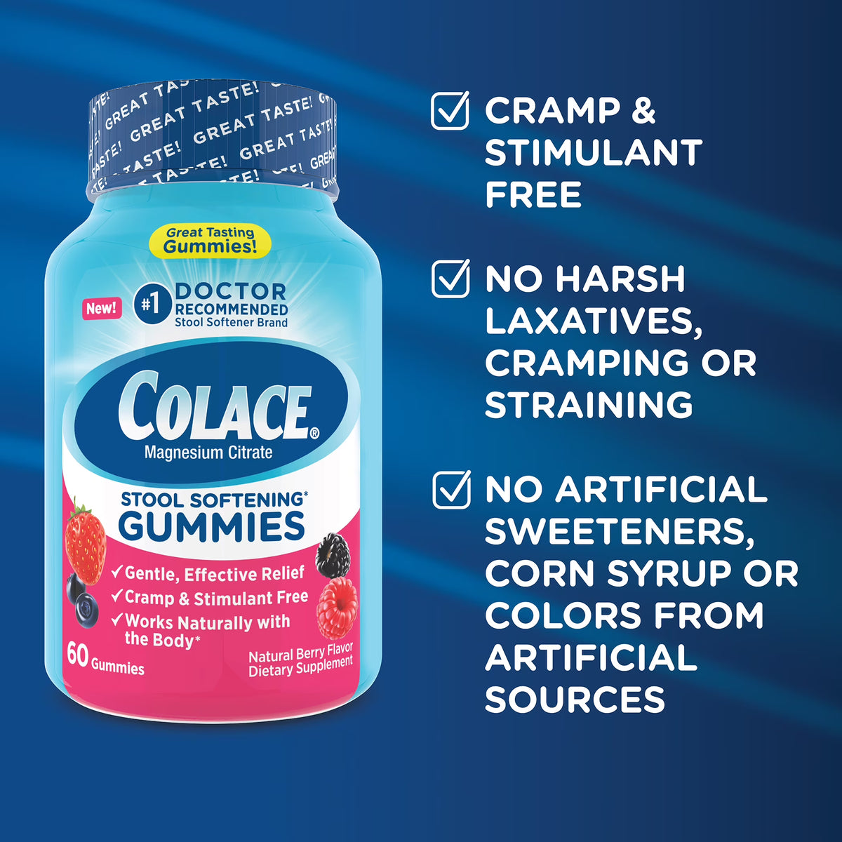 COLACE STOOL SOFTENING BERRY GMY 60
