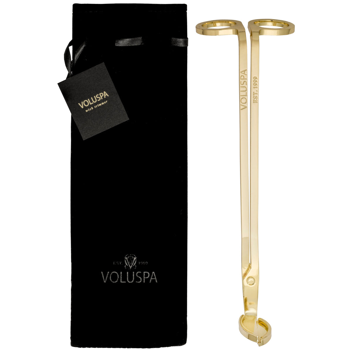 Voluspa Gold Wick Trimmer in Velour Bag