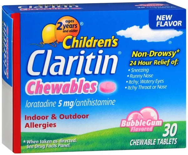 CLARITIN CHILD 5MG 24HR CHEW BUB 30CT