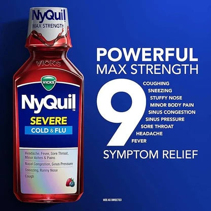 NYQUIL SEVERE COLD & FLU BERRY LIQ 12OZ