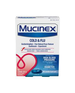 MUCINEX HBP COLD FLU LGL 16CT