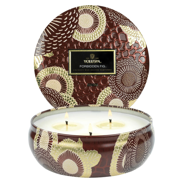 VOLUSPA - Forbidden Fig 3 Wick Candle 12 oz