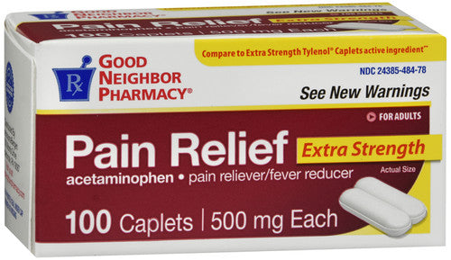 GNP PAIN RELIEF XS 500MG CPL 500CT*