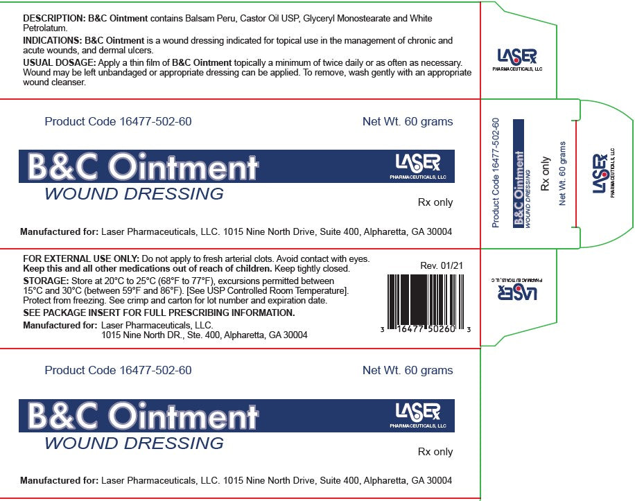 B&C WOUND DRESSING ONT 60 GM