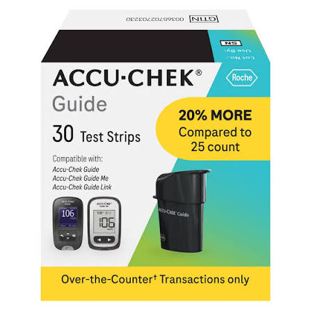 ACCU-CHEK GUIDE TEST STP 30CT CASH