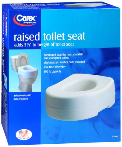 RAISED TOILET SEAT - FITS MOST
