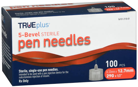 TRUEPLUS 5 BVL PEN NDLE 29G 12.7MM 100C