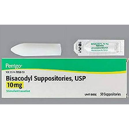 BISACODYL 10 MG SUP 50