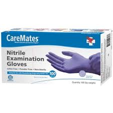 GLOVE NITRILE CAREMATES P/F LG 100CT SHP