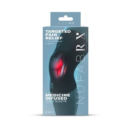 KNEE NUFABRX MED INF PAIN RLF SLEEVE