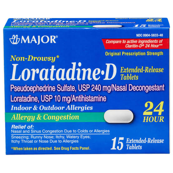 LORATADINE-D TABLET 15CT MAJOR