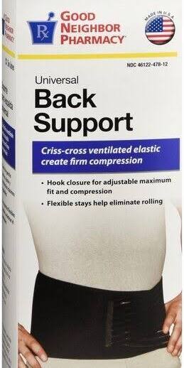 GNP BACK SUPPORT ELASTIC BLACK UNIV