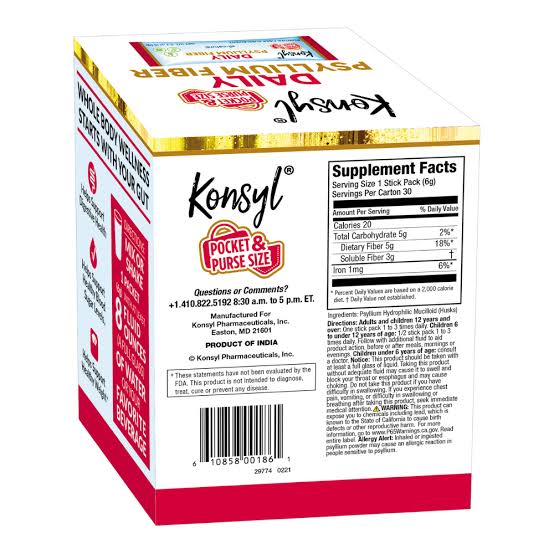 KONSYL POWDER PACKET ORIGINAL 30CT UD