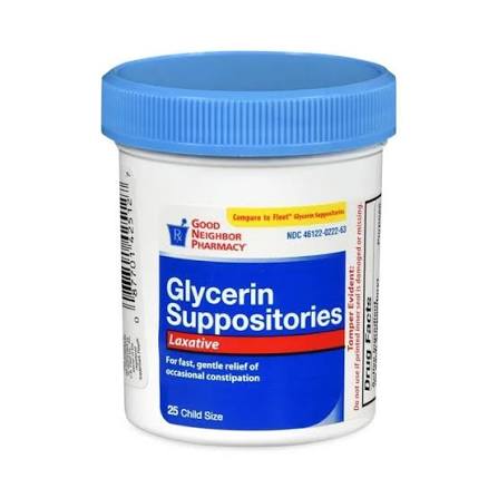 GLYCERIN CHILD 1 GM SUP 25
