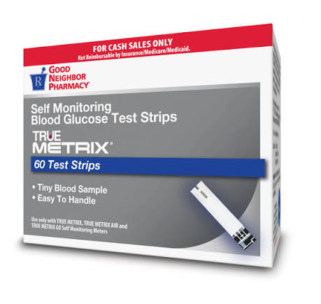 GNP TRUE METRIX TEST STRIPS CASH 60CT
