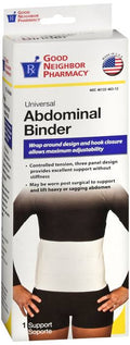 GNP ABDOMINAL SUPPORT BINDER WHITE UNIV