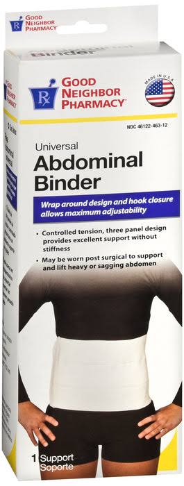 GNP ABDOMINAL SUPPORT BINDER WHITE UNIV