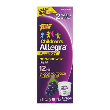 ALLEGRA OTC CHILD 12HR 30MG LIQ BRRY 8OZ