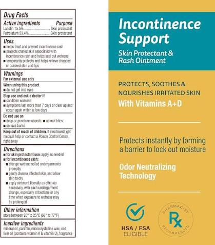 A+D INCONTINENCE SUPPORT ONT 16OZ