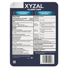 XYZAL OTC 24HR 5MG TABLET 35CT