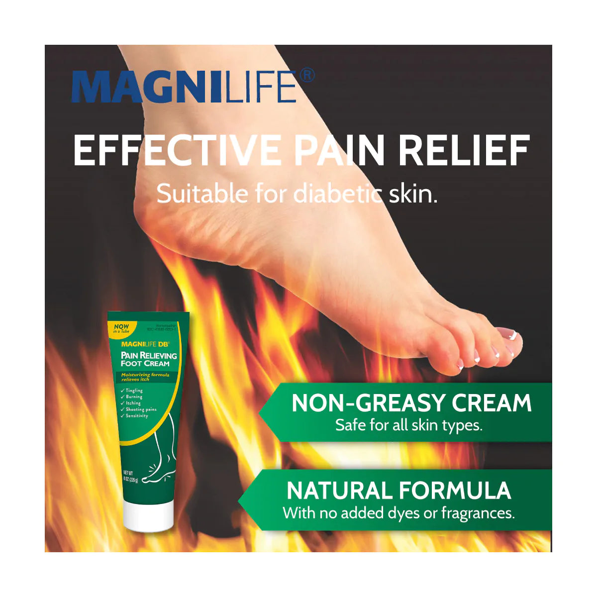 MAGNILIFE DB PAIN RELIEVING FOOT CRM 4OZ