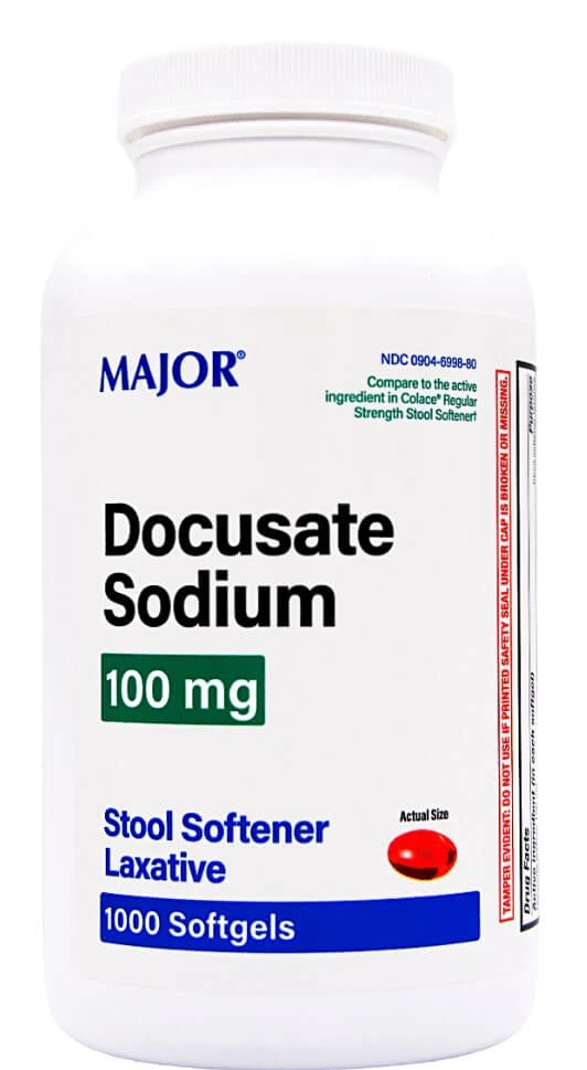 DOCUSATE 100 MG SGC 1000