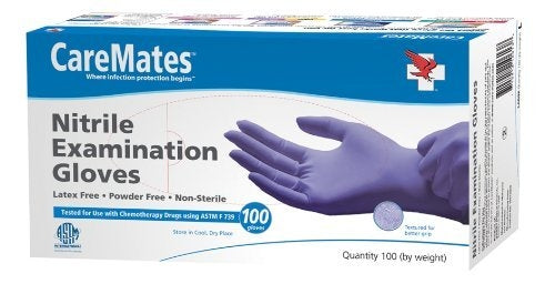 GLOVE NITRILE CAREMATE P/F SML 100CT SHP
